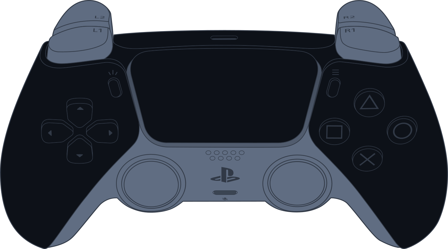 DualSense controller diagram