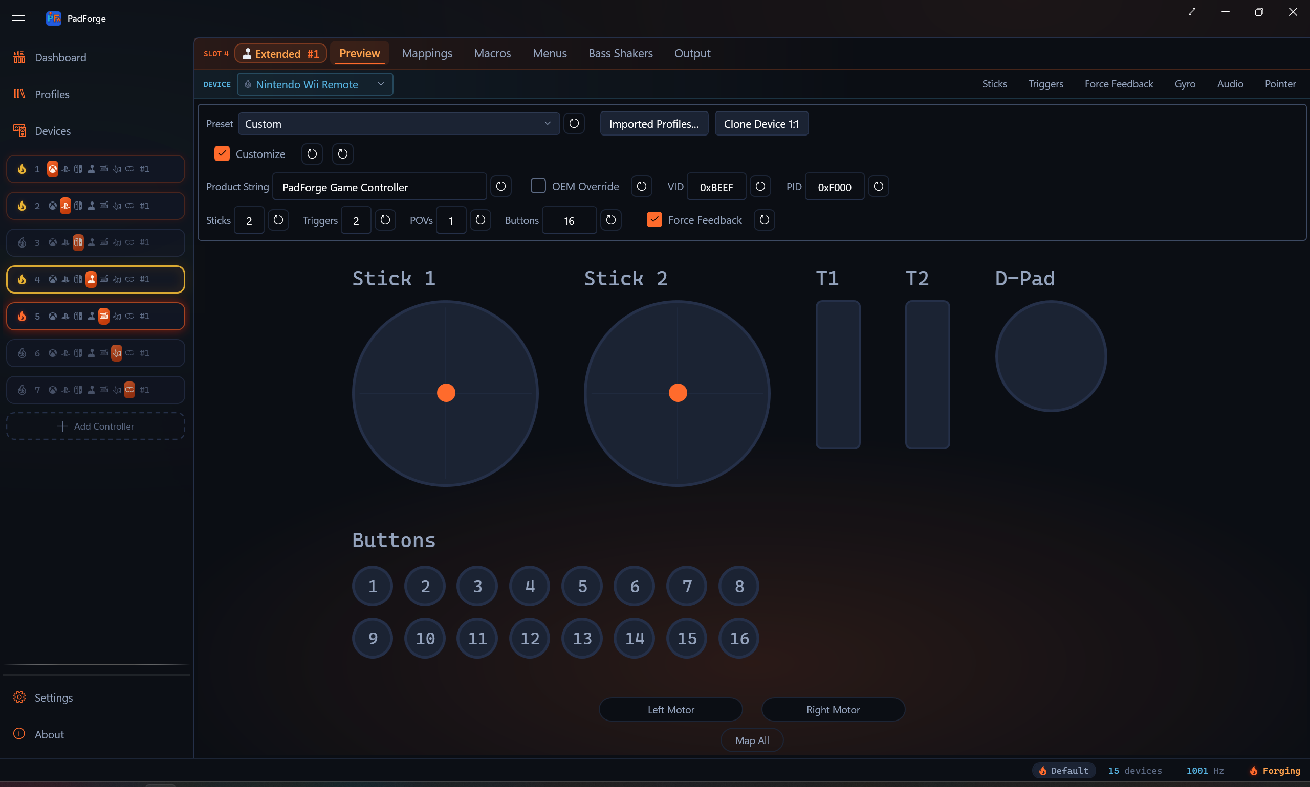 The Extended slot's schematic view